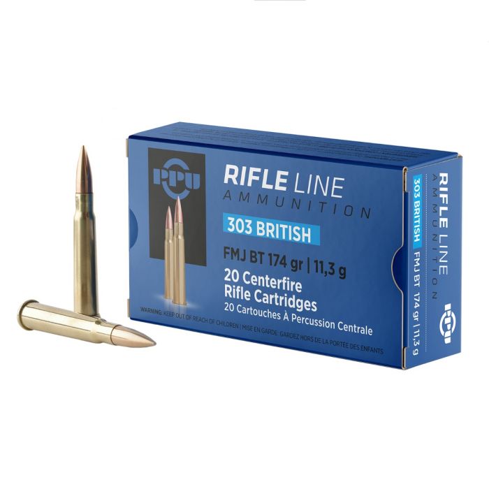 303 British FMJ BT 174gr PPU Prvi Partizan Rifle Ammunition