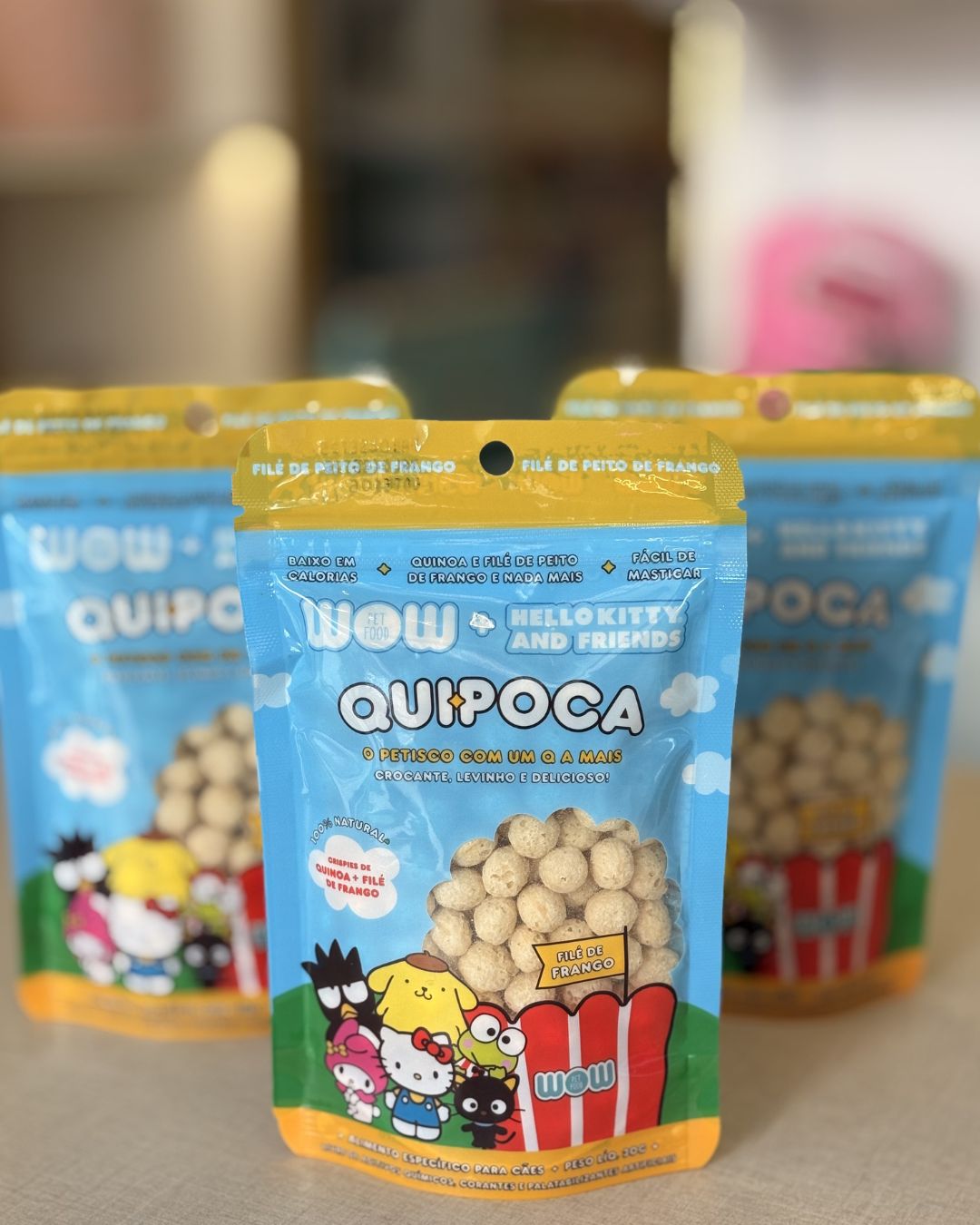 Linha Quipoca e Wow Pet Food (Petiscos Crocantes) FILÉ DE FRANGO 