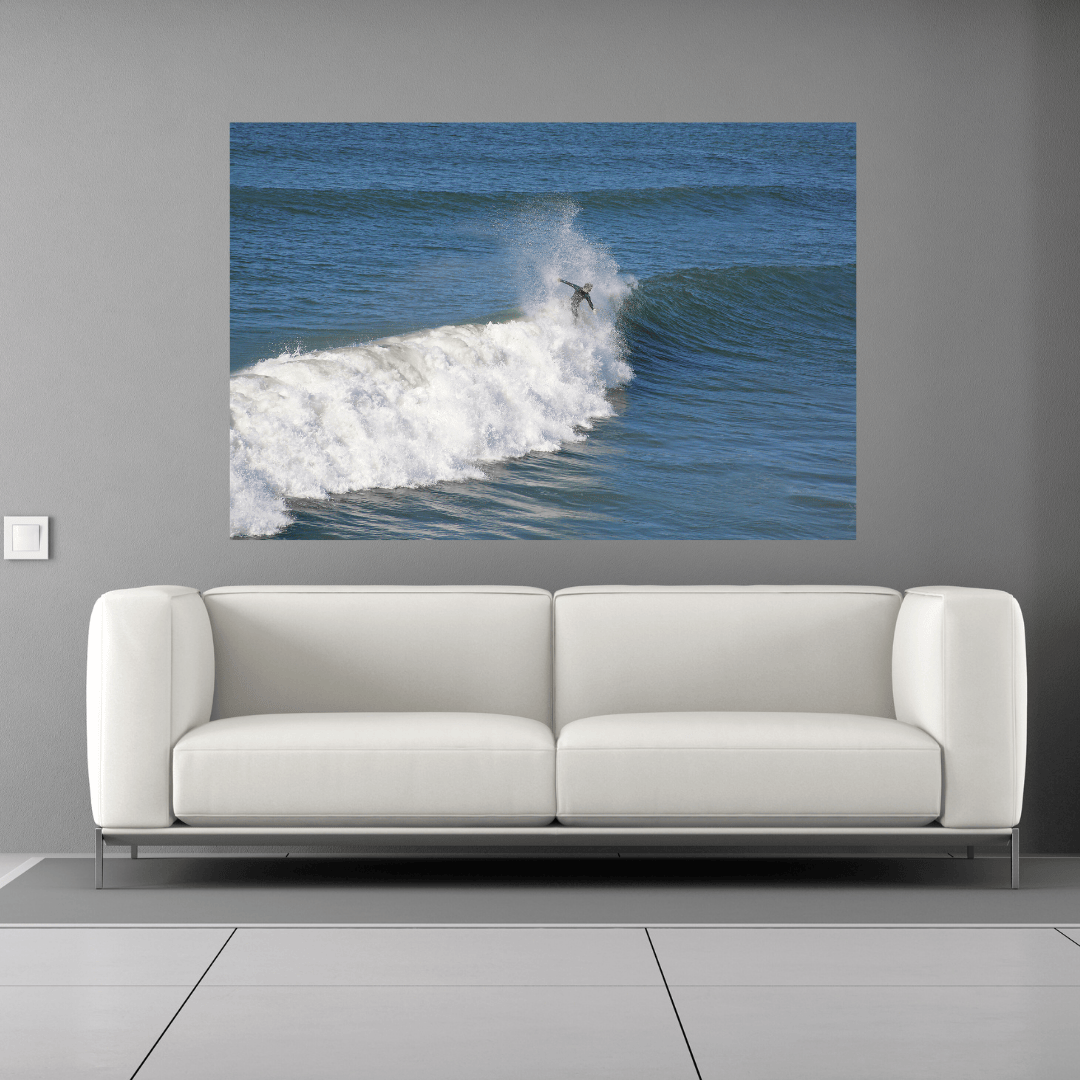 Ocean Wave Surfing Wall Art