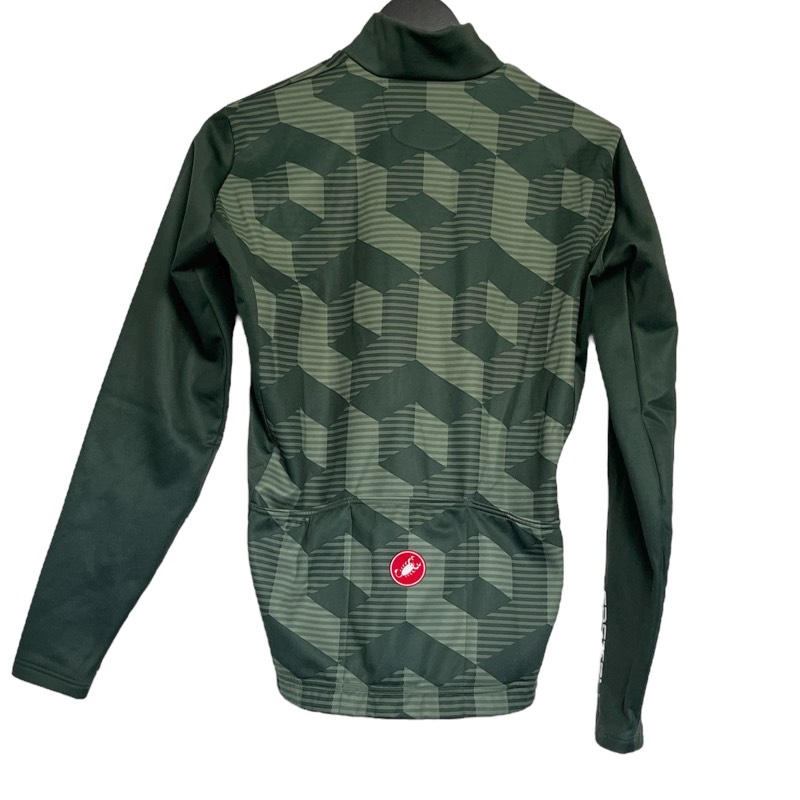 Castelli Cubi Mens Full Zip Jersey - Military Green large