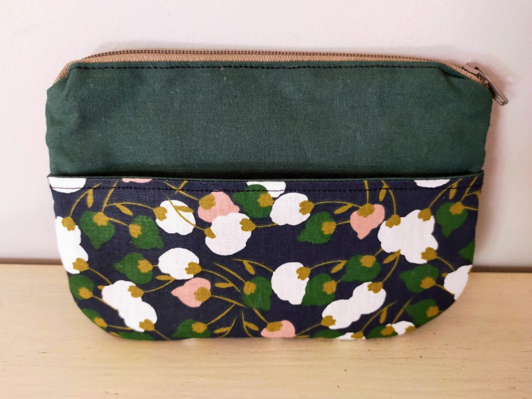 Porte monnaie /  porte cartes LAURA pour femme tissu fleur