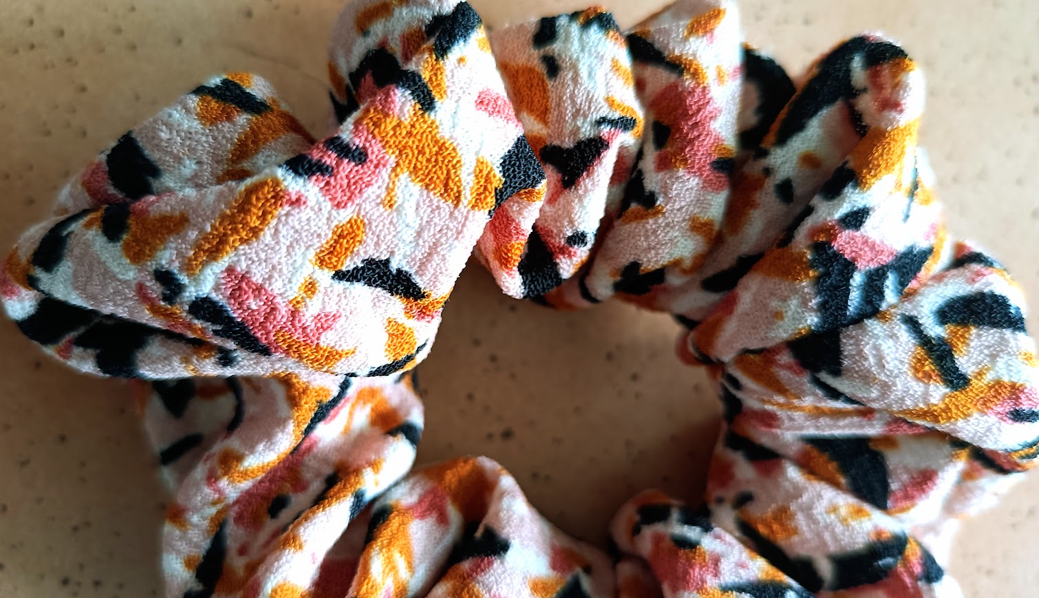 chouchou / scrunchy, cheveux, tissu coton