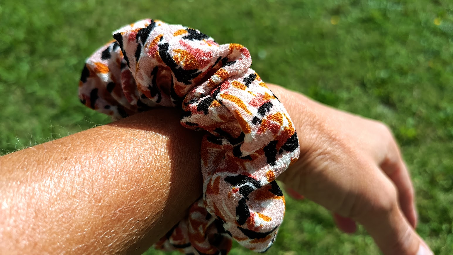 chouchou / scrunchy, cheveux, tissu coton