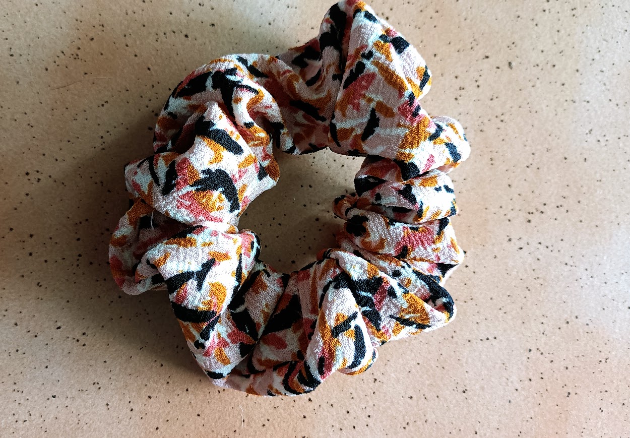 chouchou / scrunchy, cheveux, tissu coton