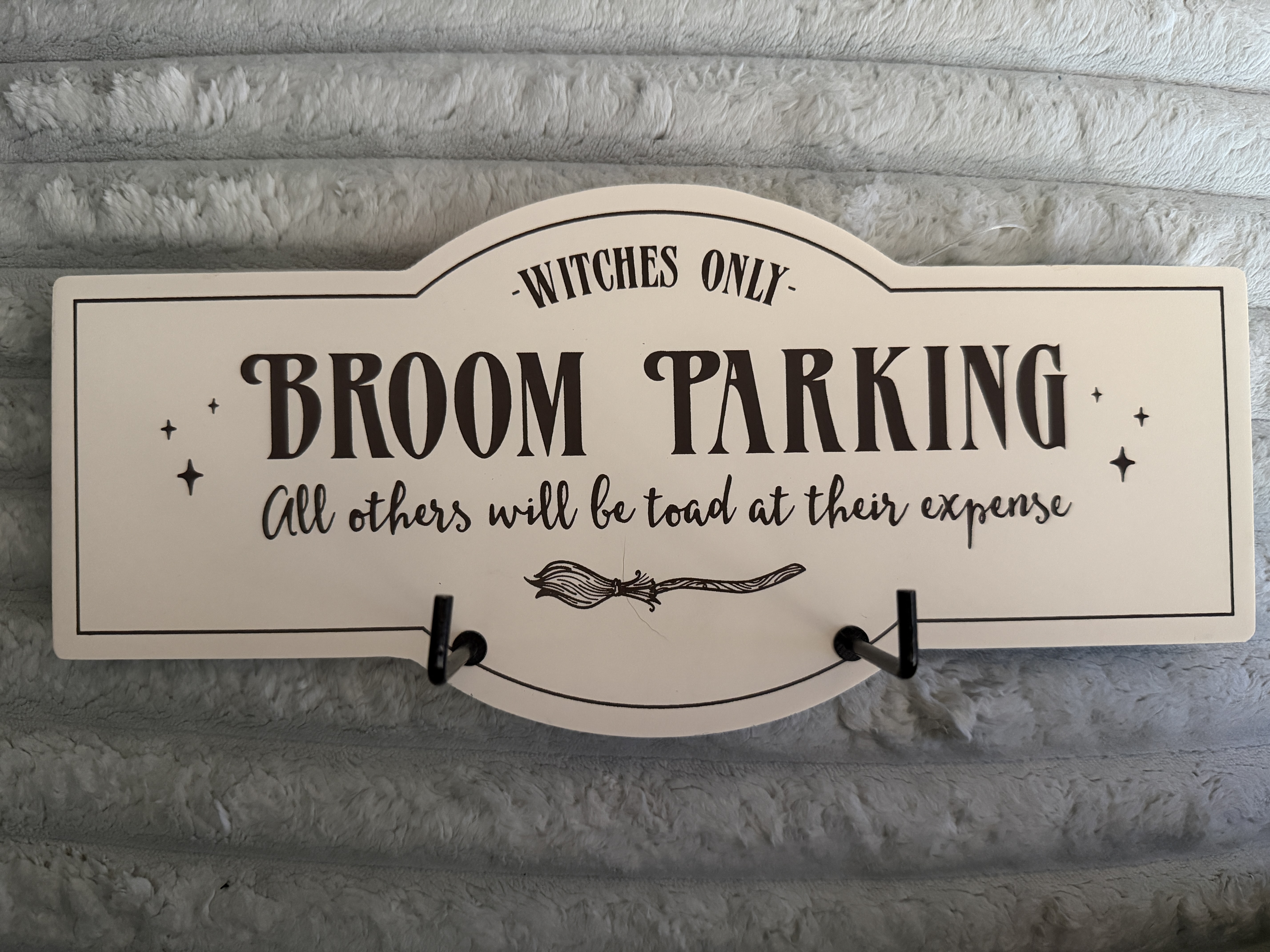 Broom Parking Sign