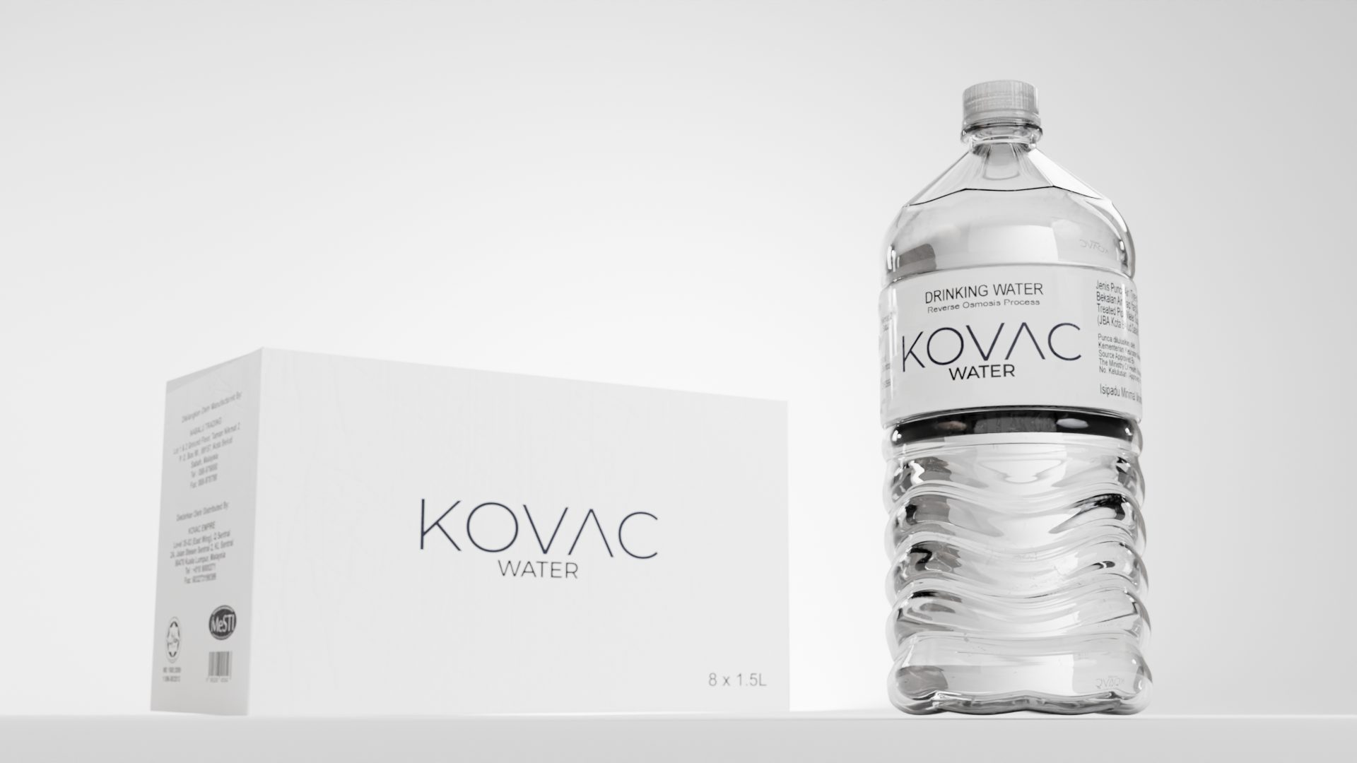 KOVAC Drinking Water Premium 1.5L x 8 bottles