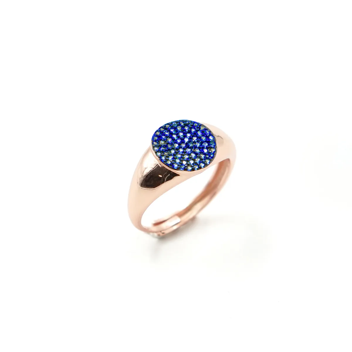 Anello in argento 925 con zirconi blu