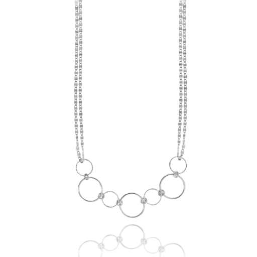 collana con cerchi in argento 925 