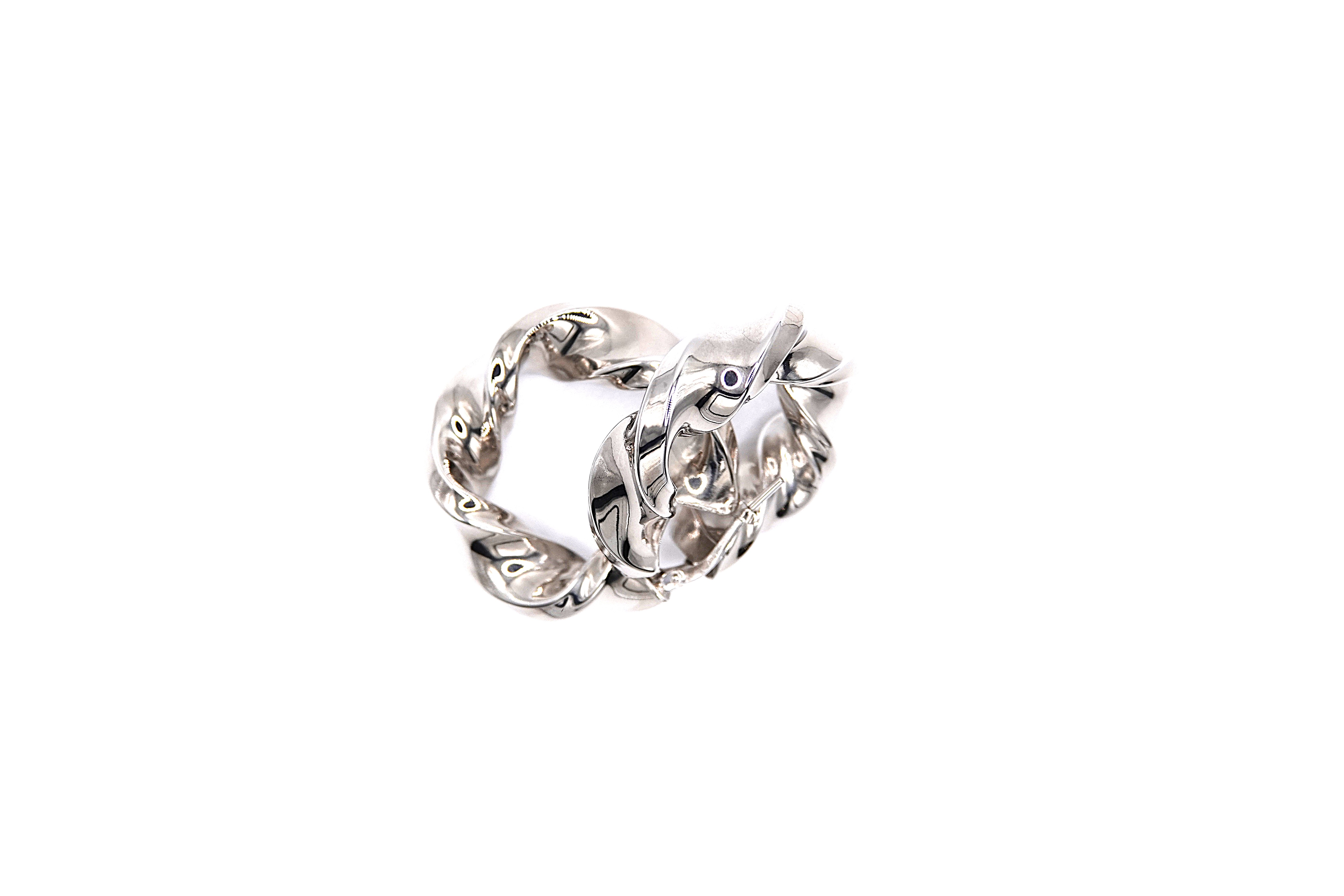 orecchini a cerchio a canna torchon degrade mm 9 in argento 925