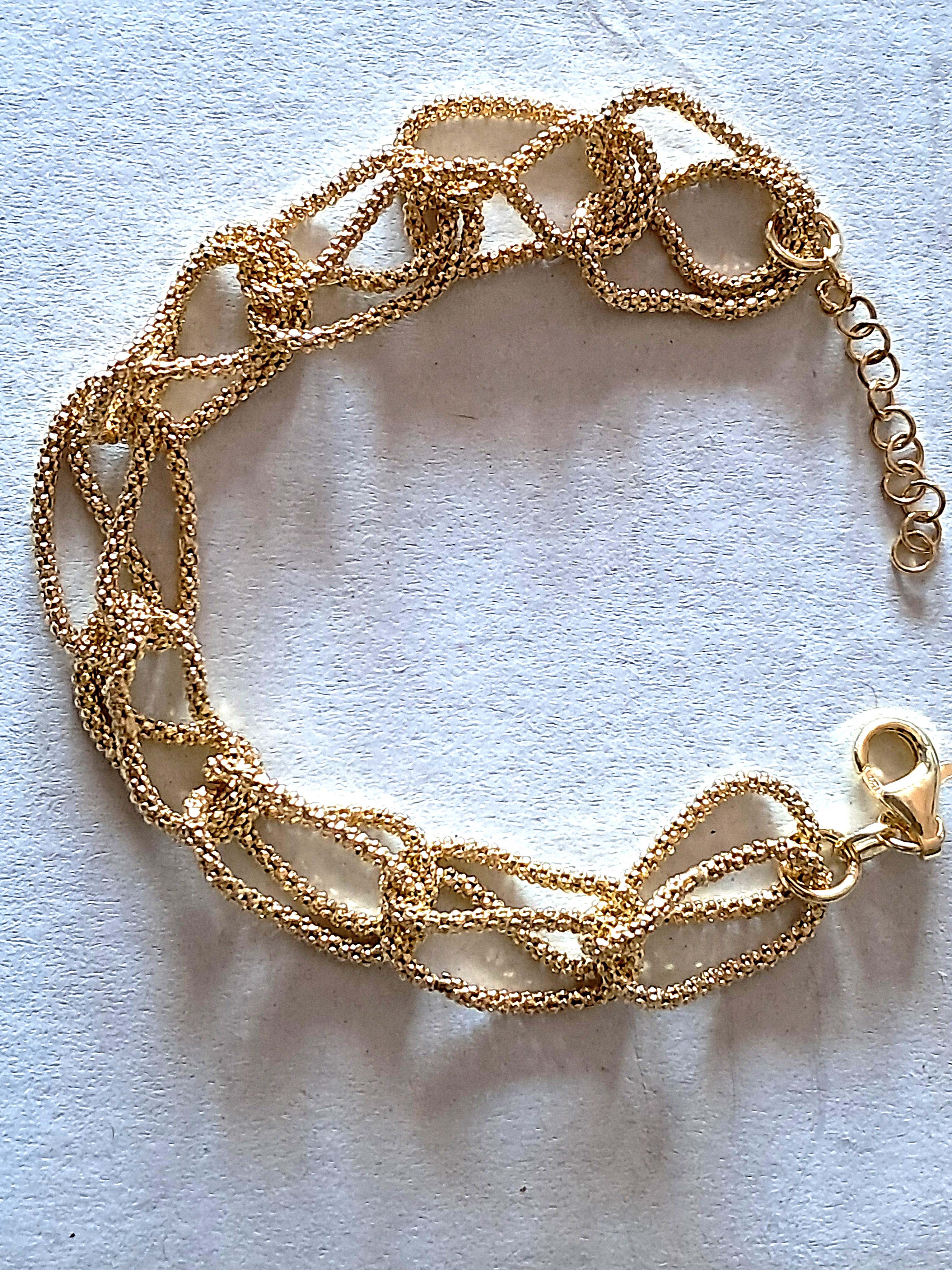 bracciale pop corn a catena in argento 925