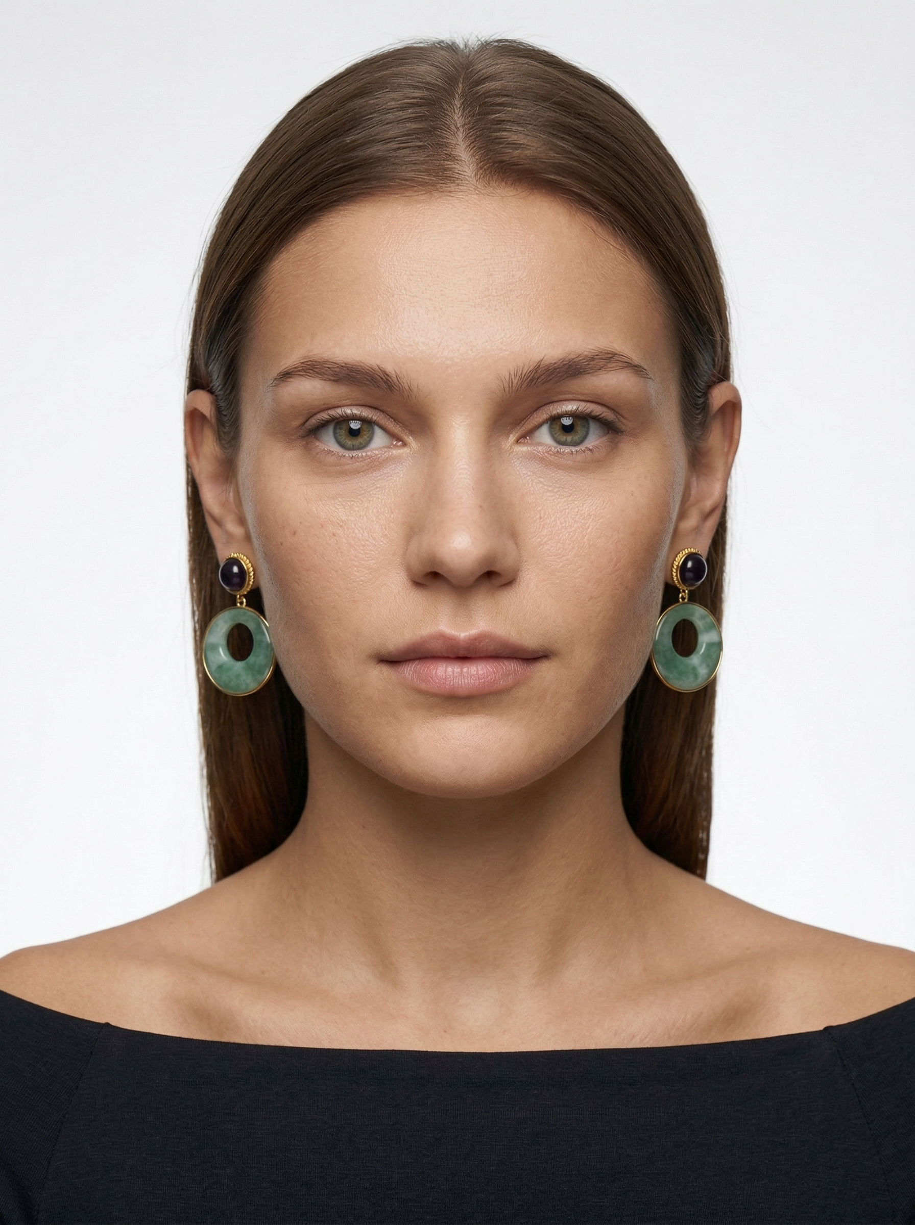 Orecchini in argento 925 con ametista e avventurina 