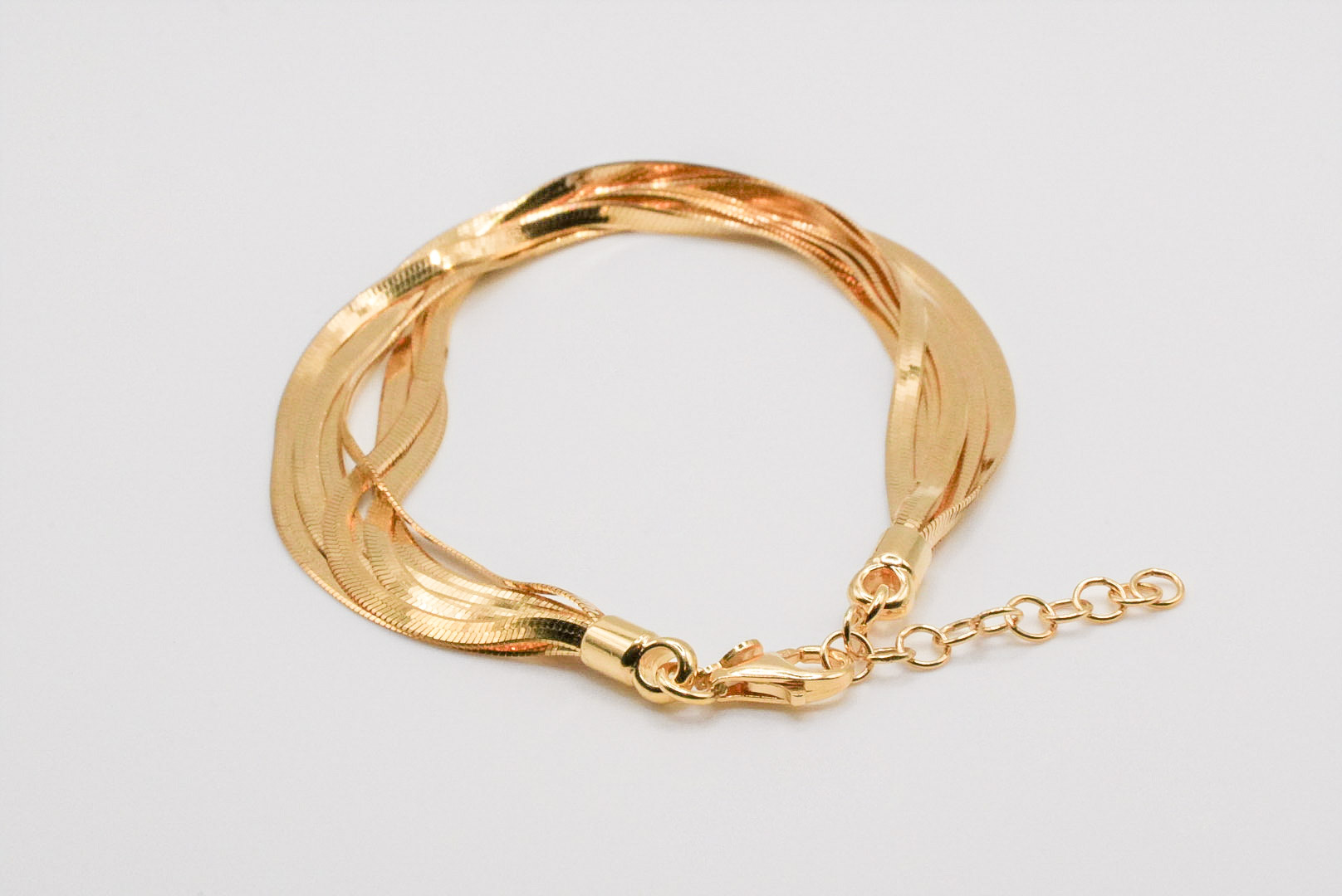 bracciale multifilo in argento 925 dorato