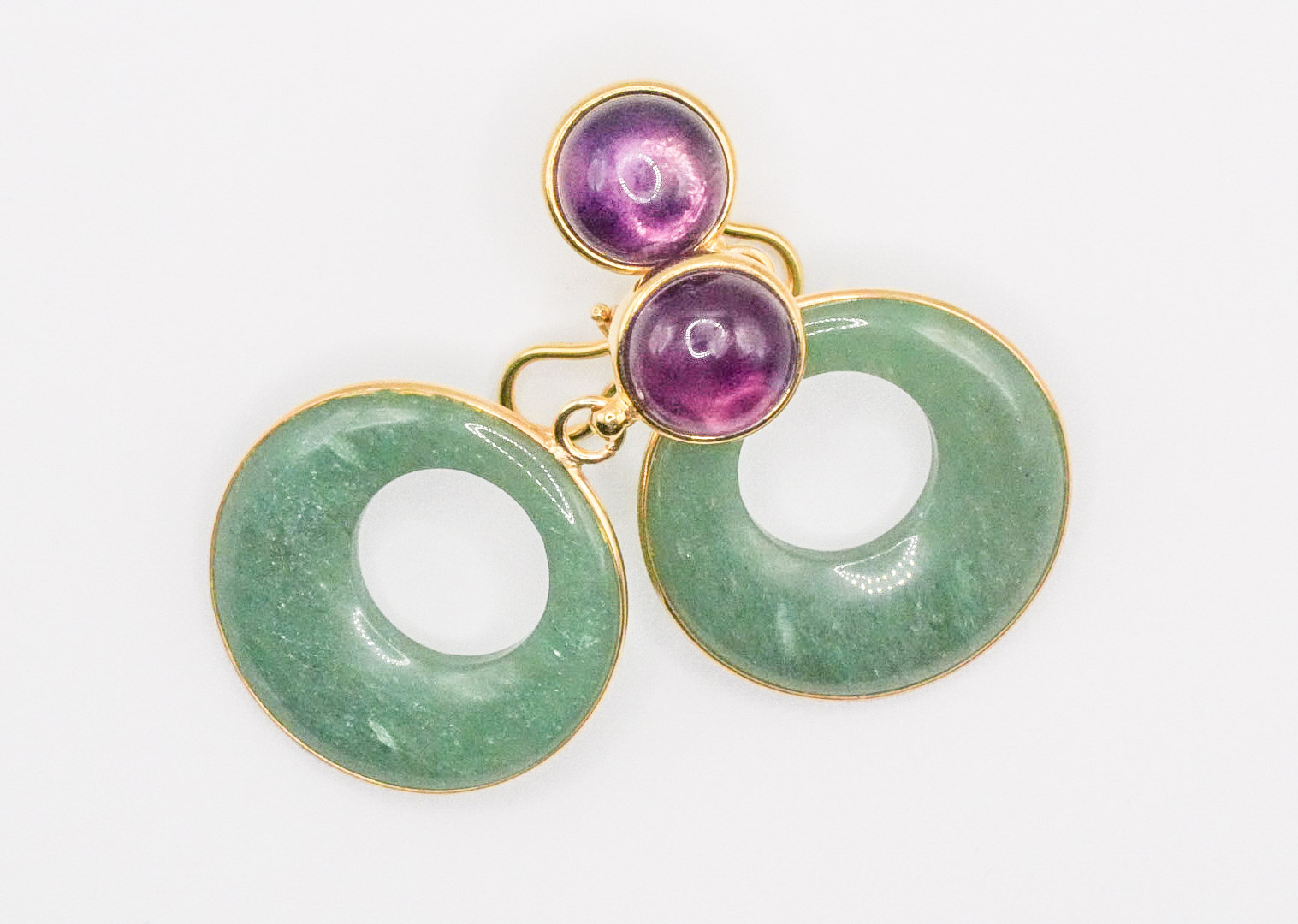 Orecchini in argento 925 con ametista e avventurina 