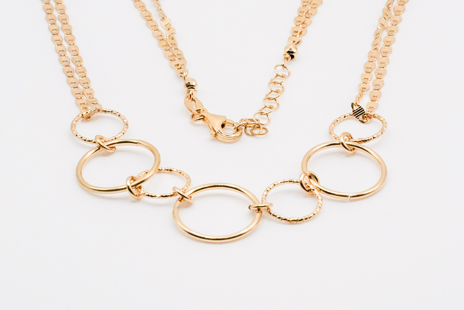 collana con cerchi in argento 925 