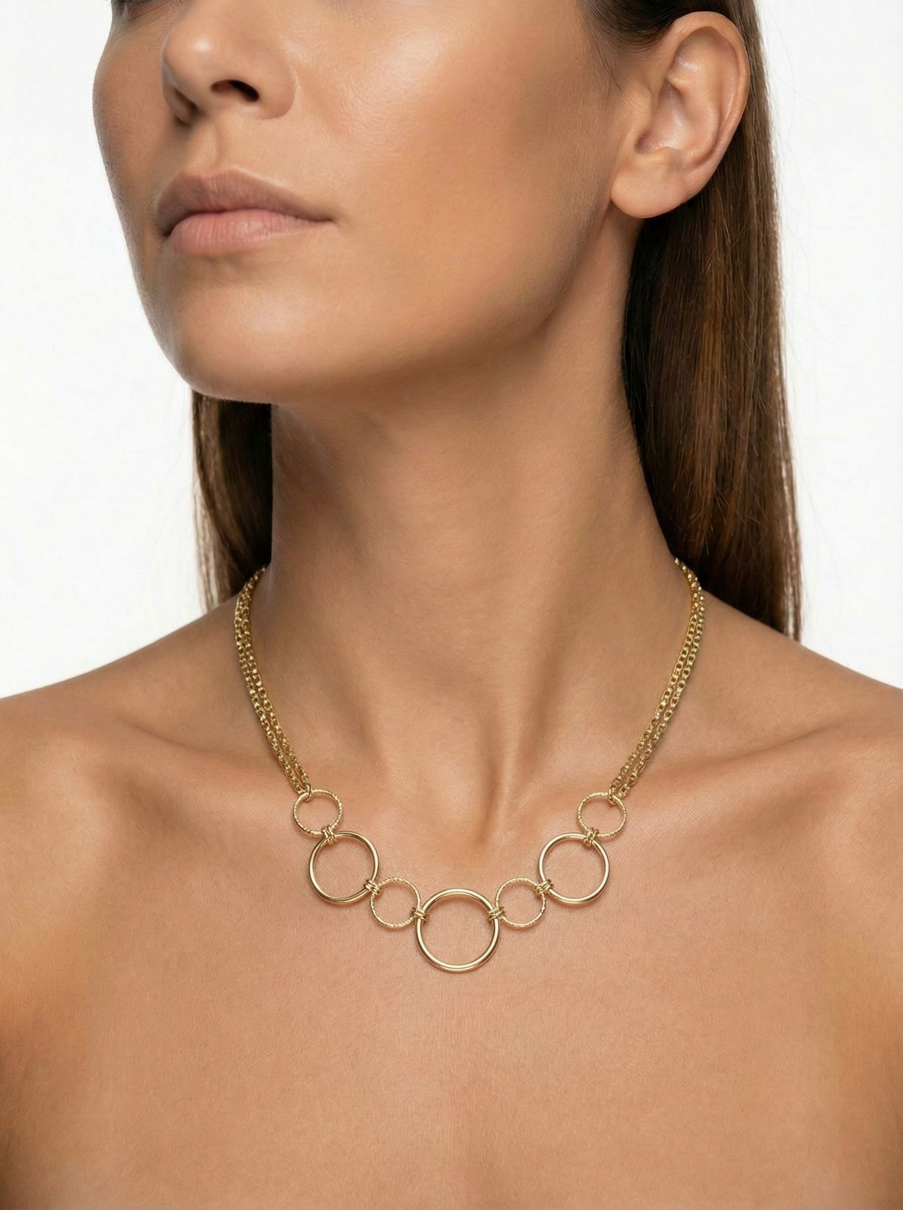 collana con cerchi in argento 925 