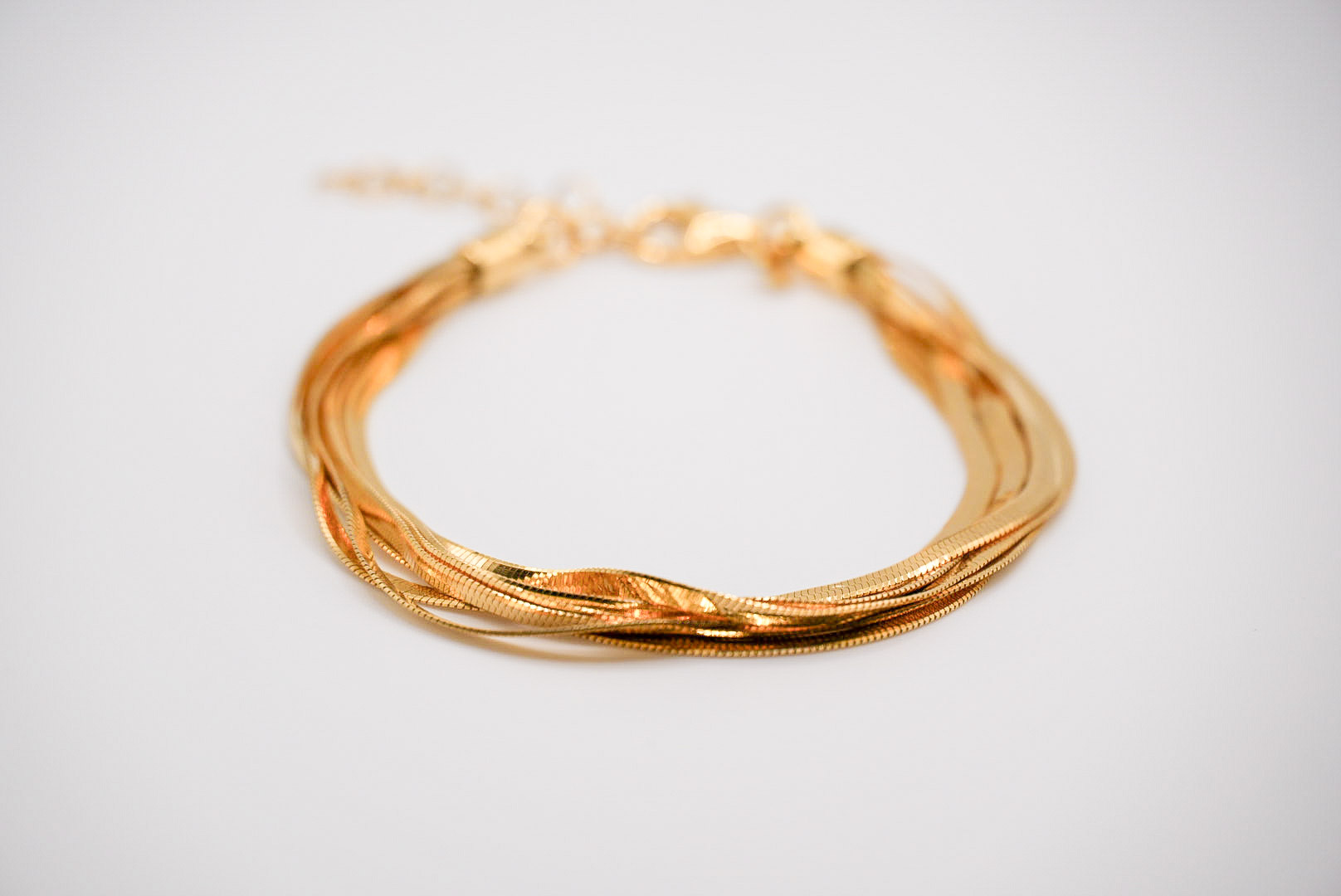 bracciale multifilo in argento 925 dorato