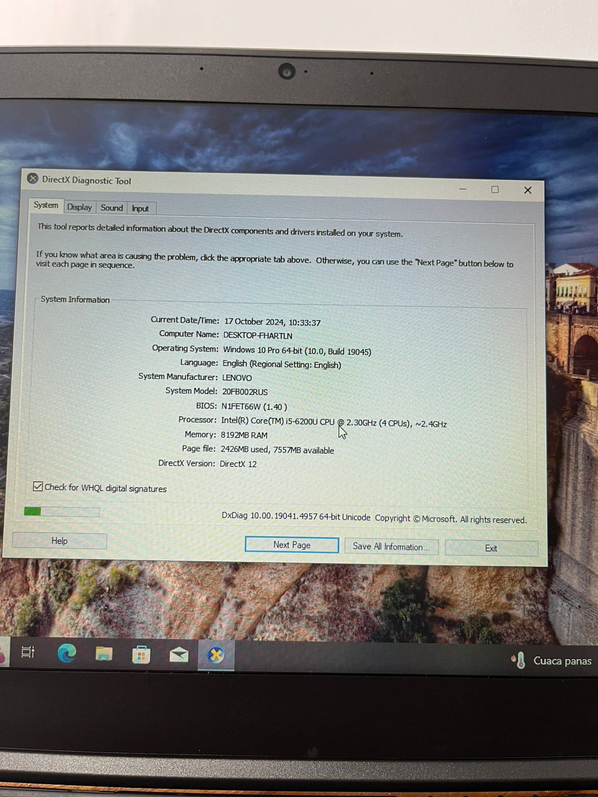 Lenovo Thinkpad X1 Carbon 4th gen core i5 gen 6 ram 8gb SSD 256Gb windows 10
