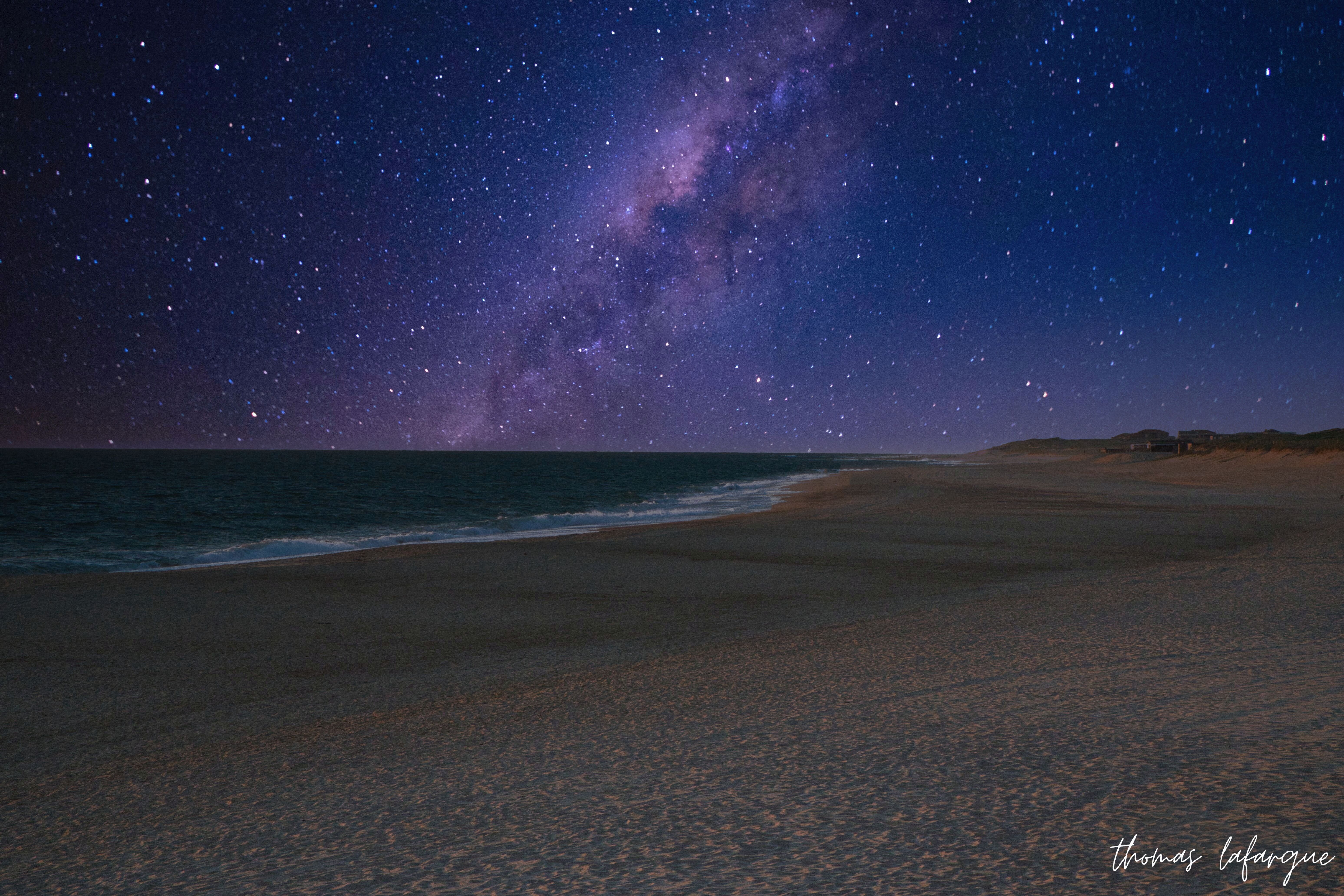 plage de Noirmoutier la nuit  