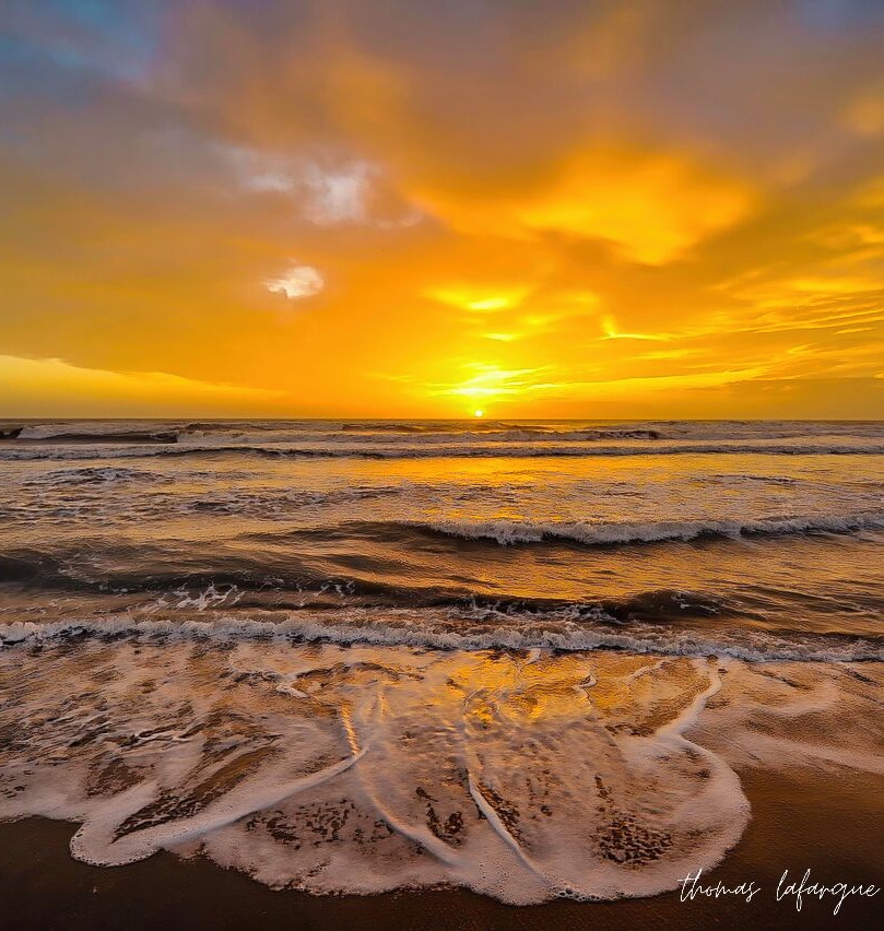 coucher de soleil sur la plage