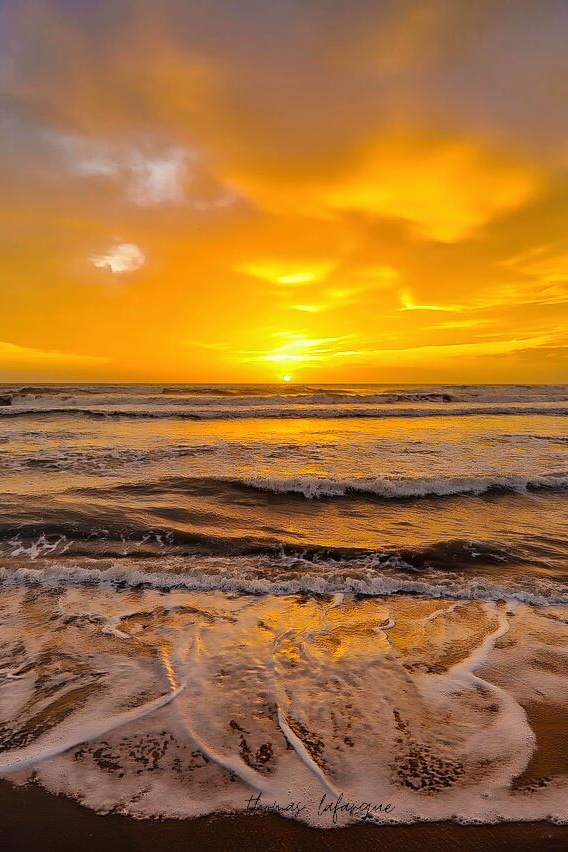 coucher de soleil sur la plage