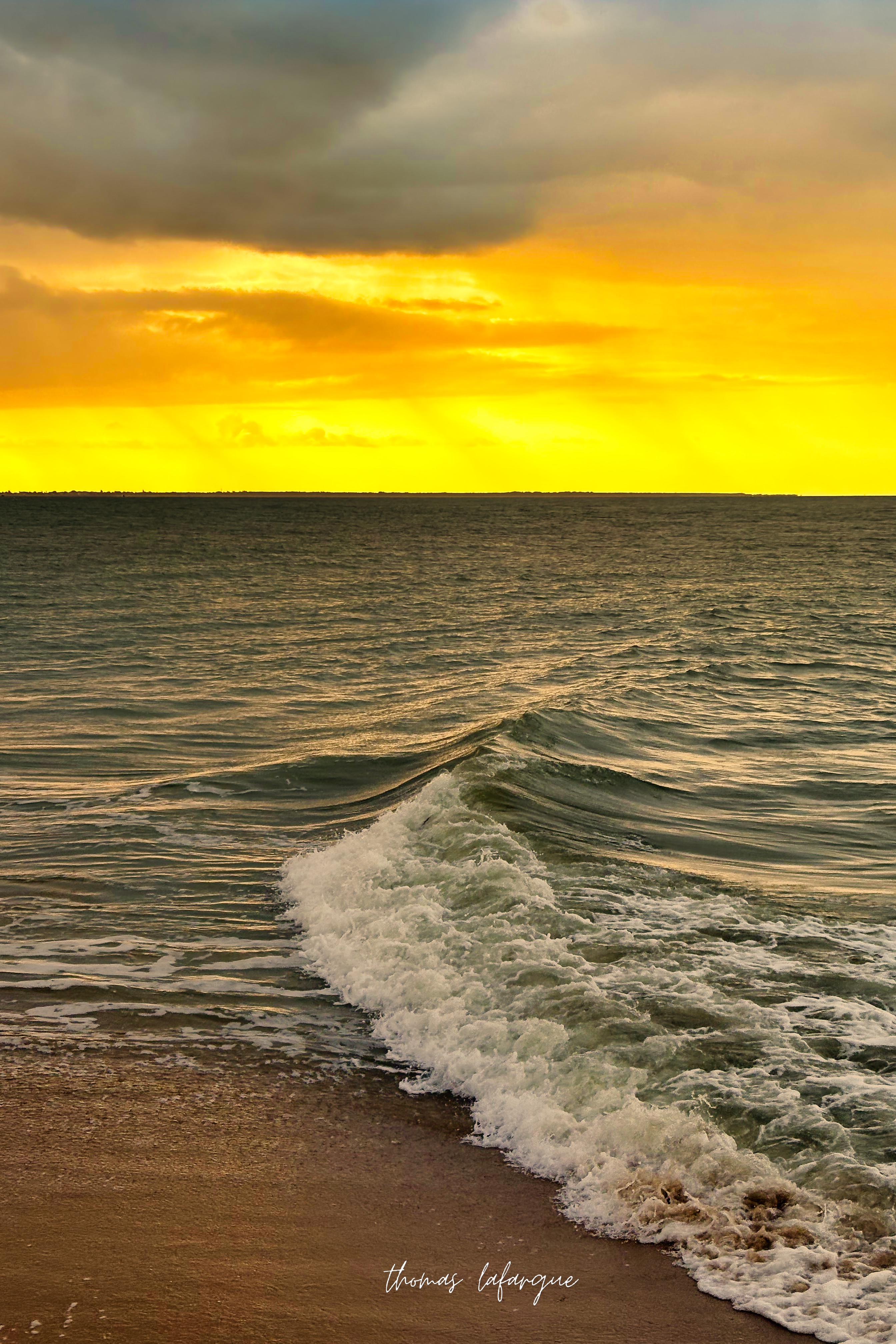 Photo coucher de soleil sur la mer