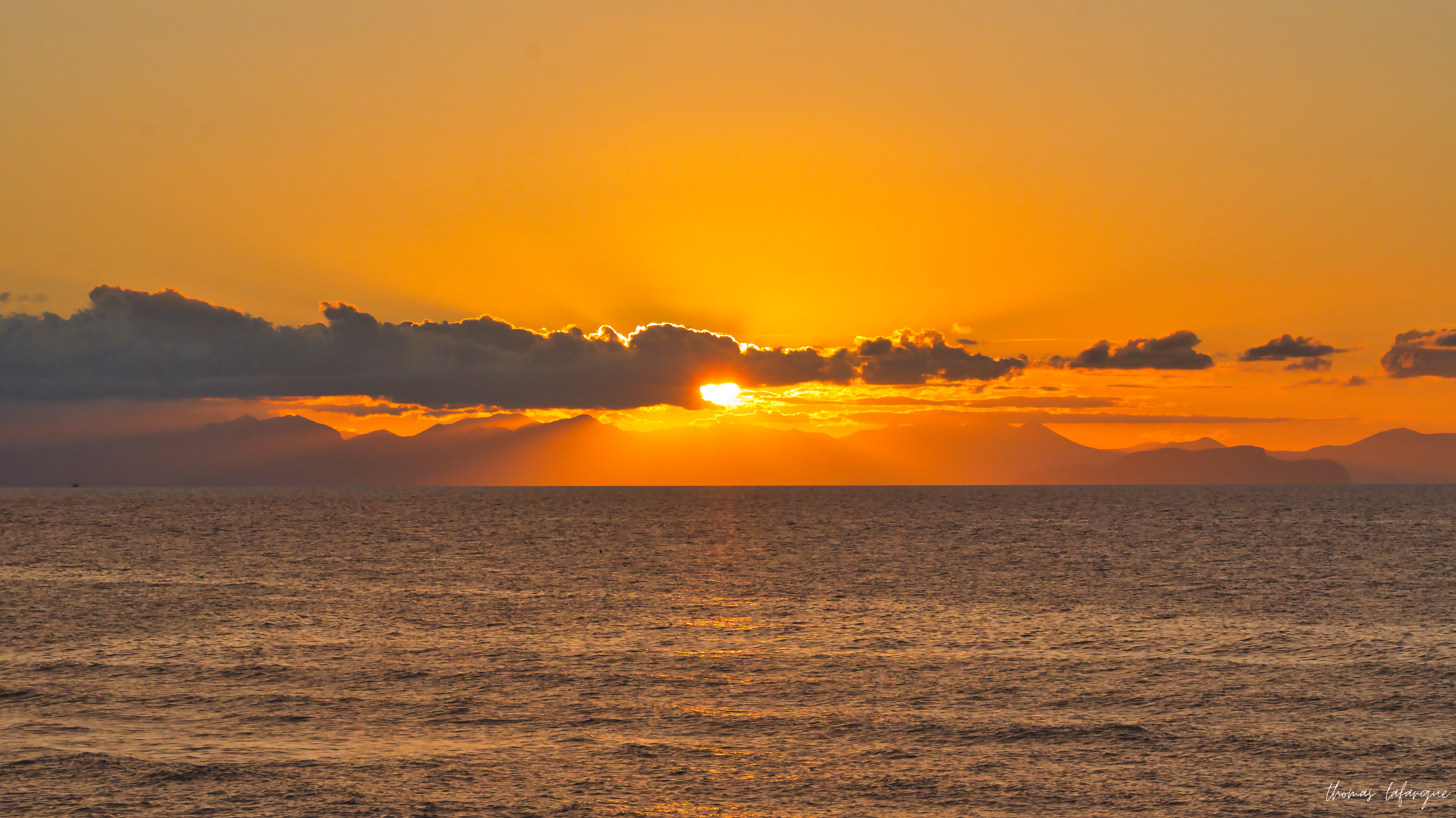 Photo du coucher de soleil