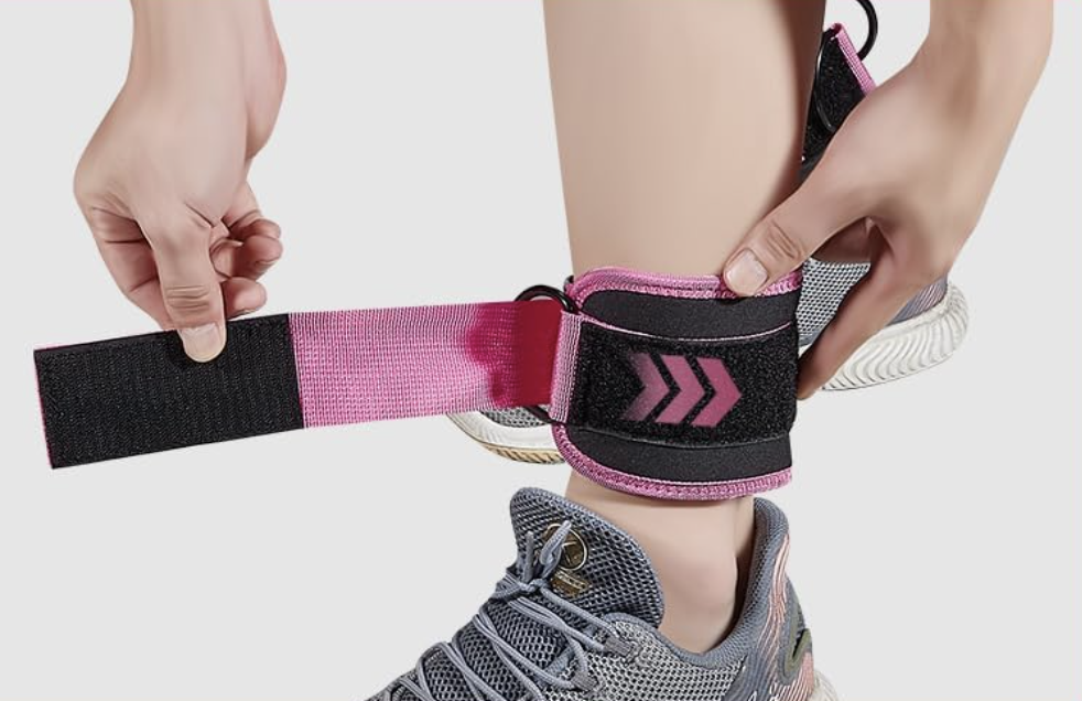 Ankle Resistance Bands with Cuffs, Ankle Bands for Working Out, Ankle Resistance Band for Leg, Booty Workout Equipment for Kickbacks Hip Fitness Training, Exercise Bands for Butt Lift Women