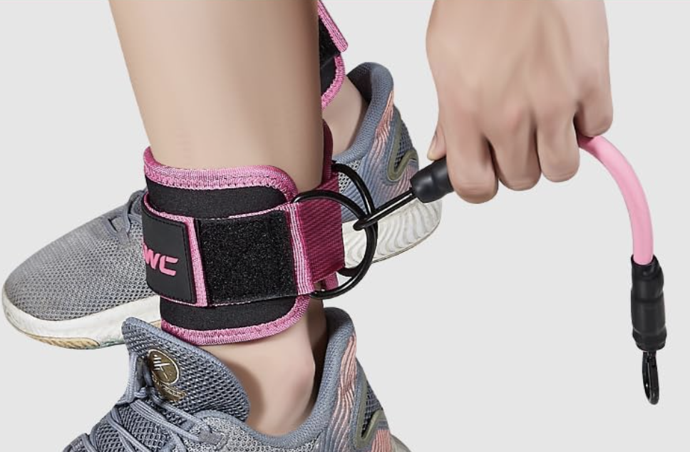 Ankle Resistance Bands with Cuffs, Ankle Bands for Working Out, Ankle Resistance Band for Leg, Booty Workout Equipment for Kickbacks Hip Fitness Training, Exercise Bands for Butt Lift Women