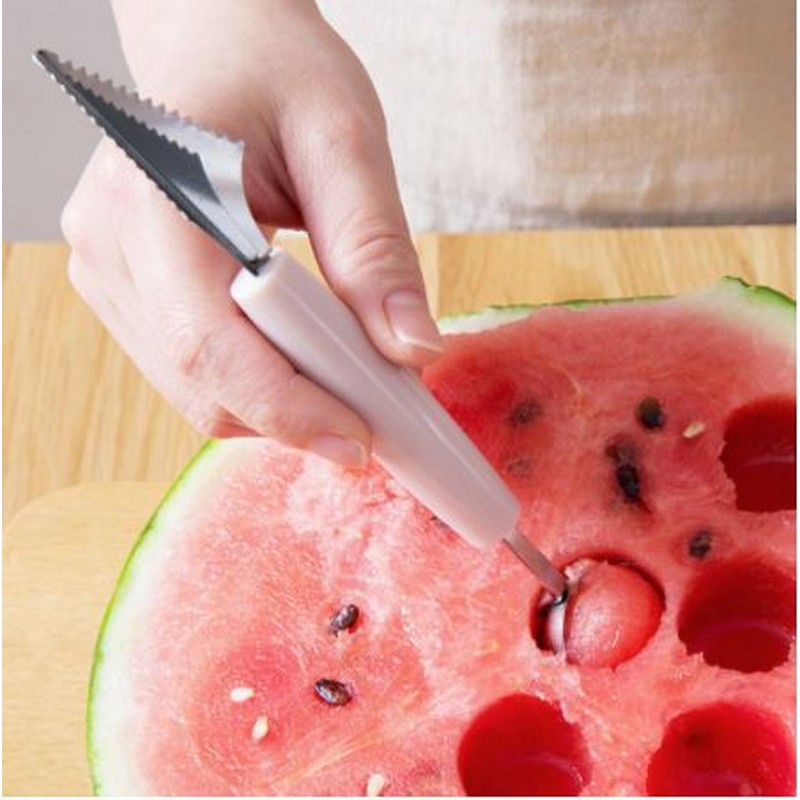 2 in 1Stainless Steel Melon Baller and Knife Set