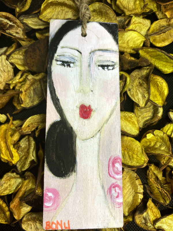 Woman with roses