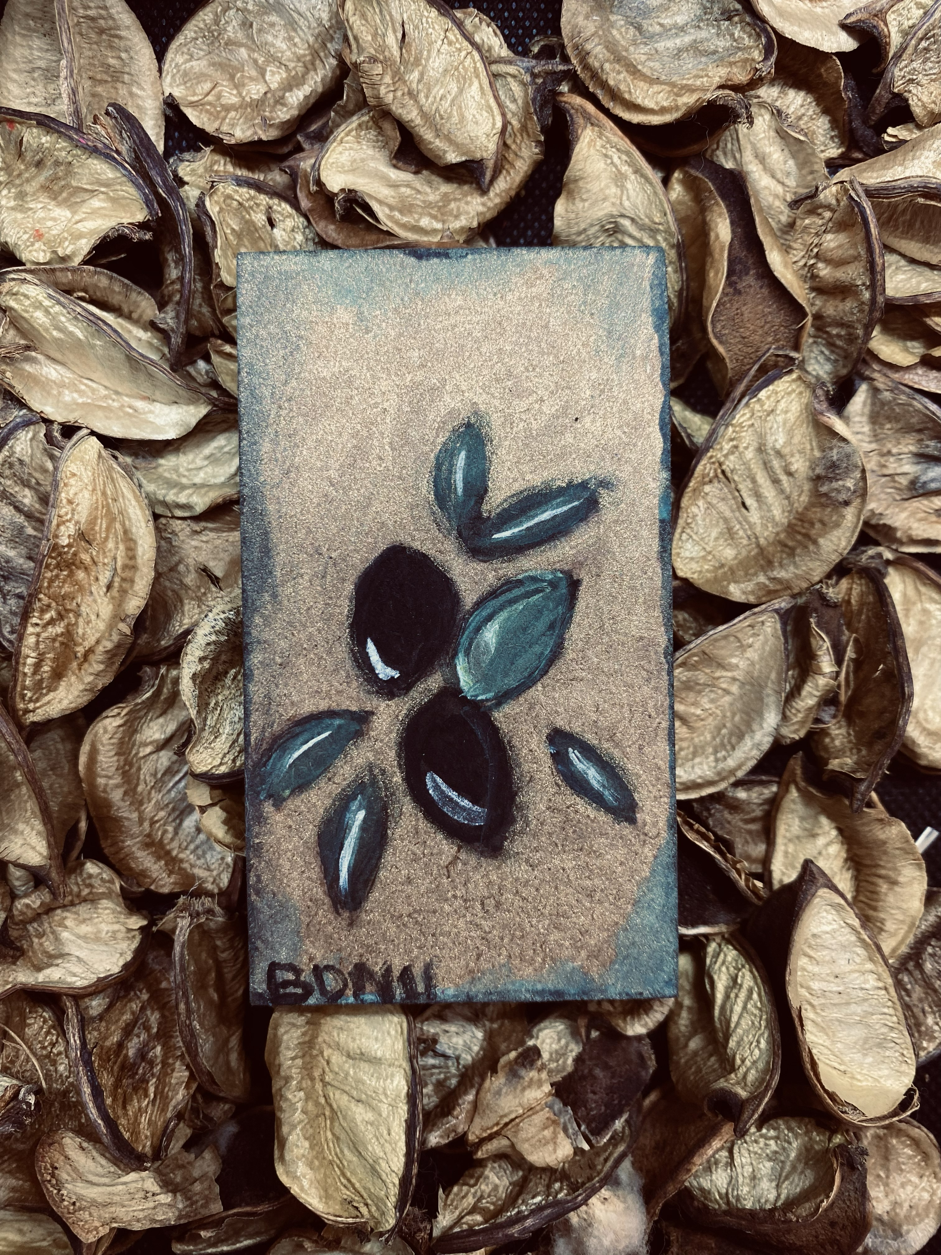 Χειροποίητη Ξύλινη Καρτέλα Ελιάς