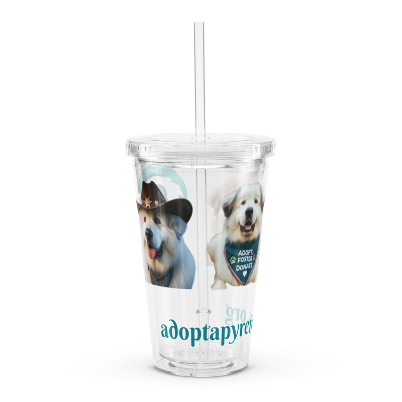 Clear plastic tumbler