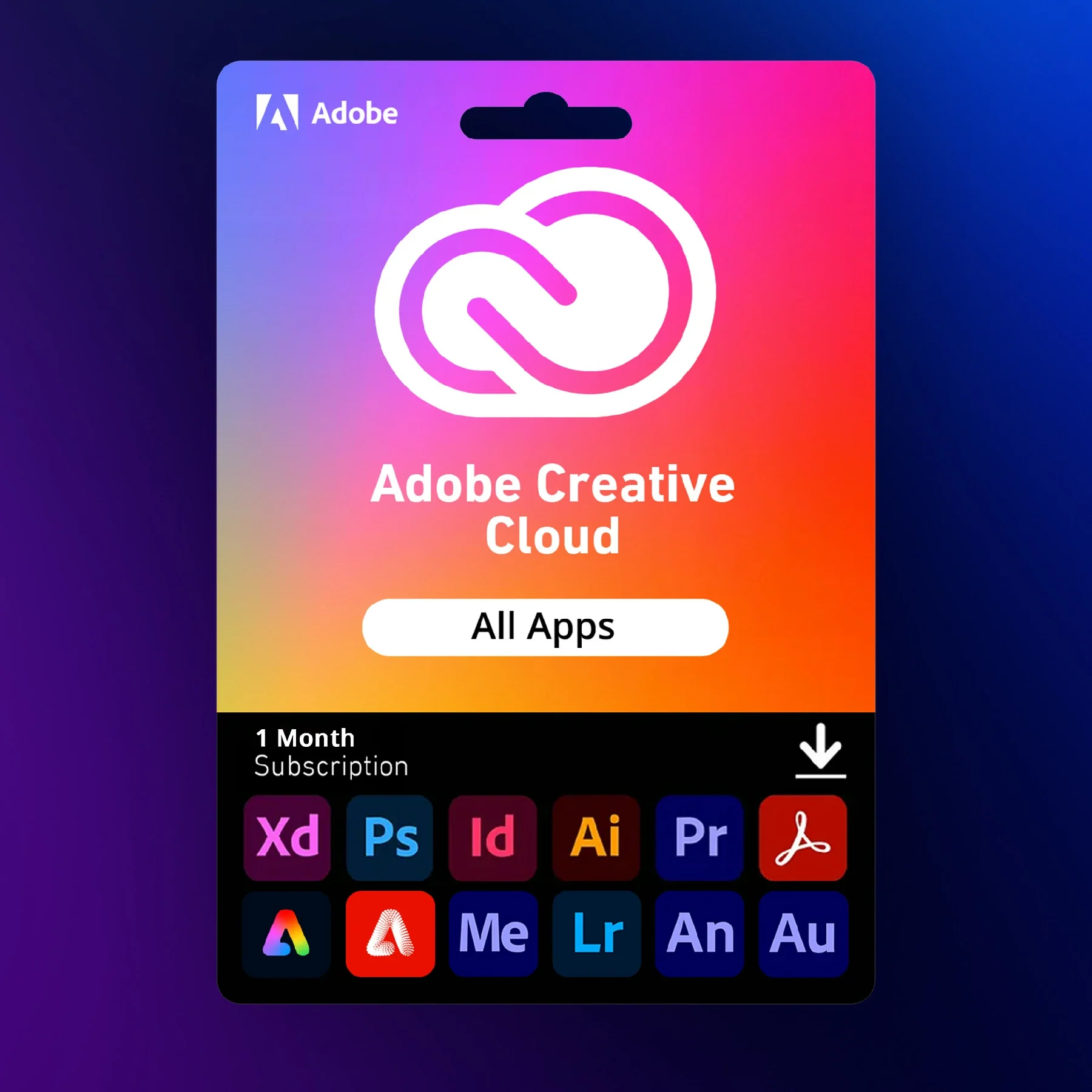 Adobe Creative Cloud 1 Month Subscription