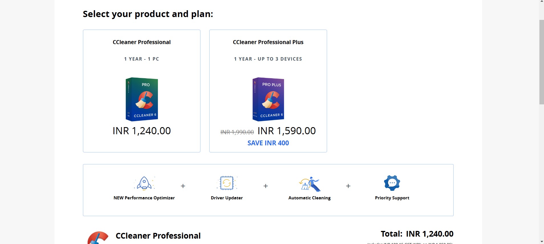 CCleaner PRO 1 Year Licence Key 1 Device