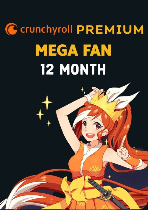 Crunchyroll Premium Mega Fan 12 Months Subscription