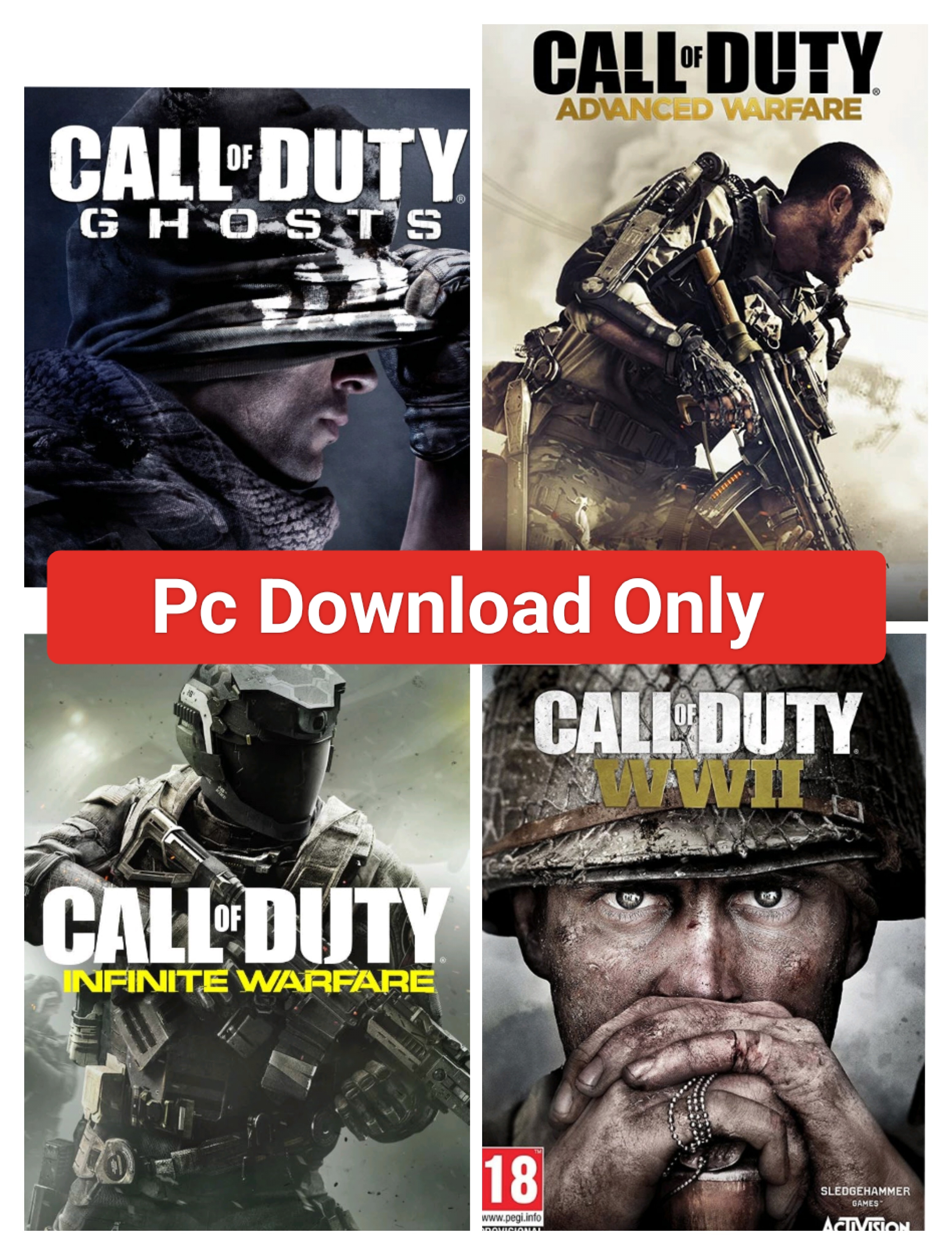 Call of Duty Advanced, Infinite Warfare, Ghosts & World War 2 Combo Offline Pc Game