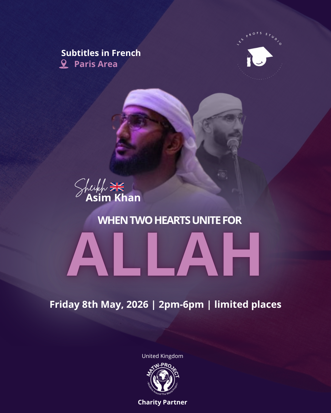 Ticket : Évènement "quand deux âmes s'unissent pour Allah" avec Sheikh Asim Khan