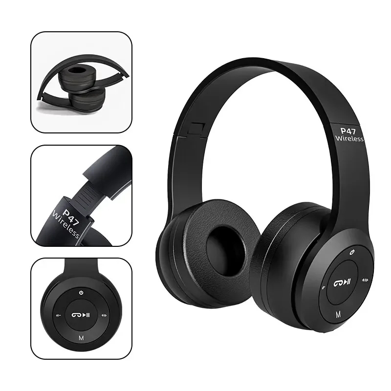Headphone Bluetooth Wireless Dobrável P47 Estéreo Color