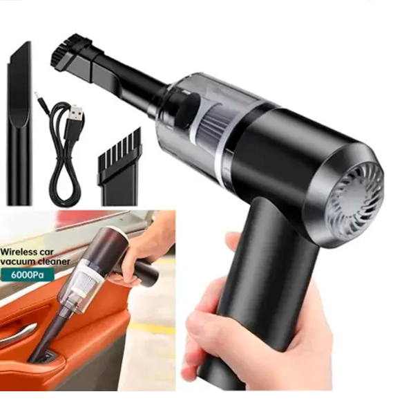 Aspirador De Pó Portátil Automotivo Potente Recarregável Elétrico