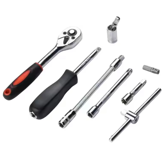 Kit Chaves Jogo Catraca Reversível Soquetes 46 Peças Maleta