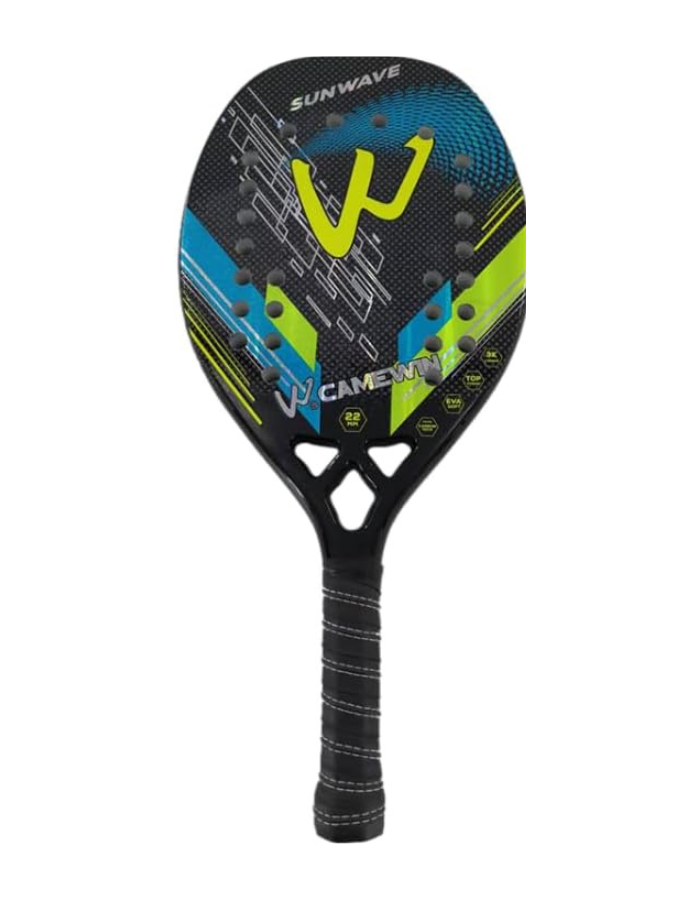 Raquete Tênis de Praia Fibra de Carbono 3K Para Homens e Mulheres Camewin Sunwave Azul