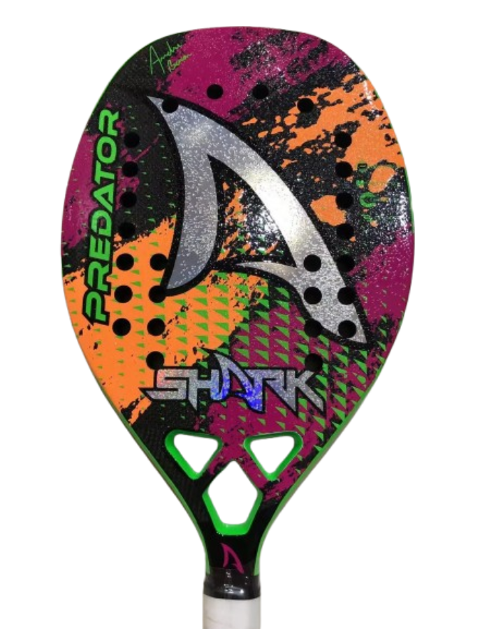 Shark Predator 2022 Raquete Beach Tennis Andre Baran Collection Cor Laranja