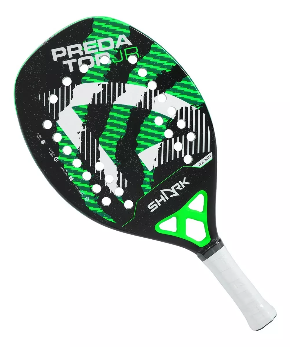 Raquete Beach Tennis Shark Predator 2024 Jr - Verde - INFANTIL