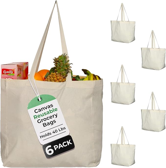 Grocery Shopping Bags (6 Pack)