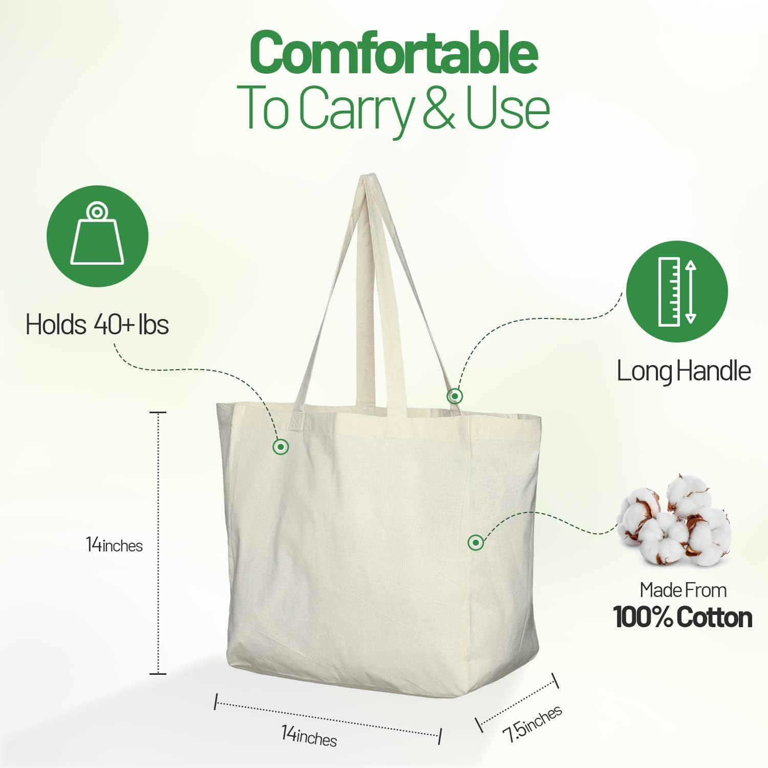 Grocery Shopping Bags (6 Pack)