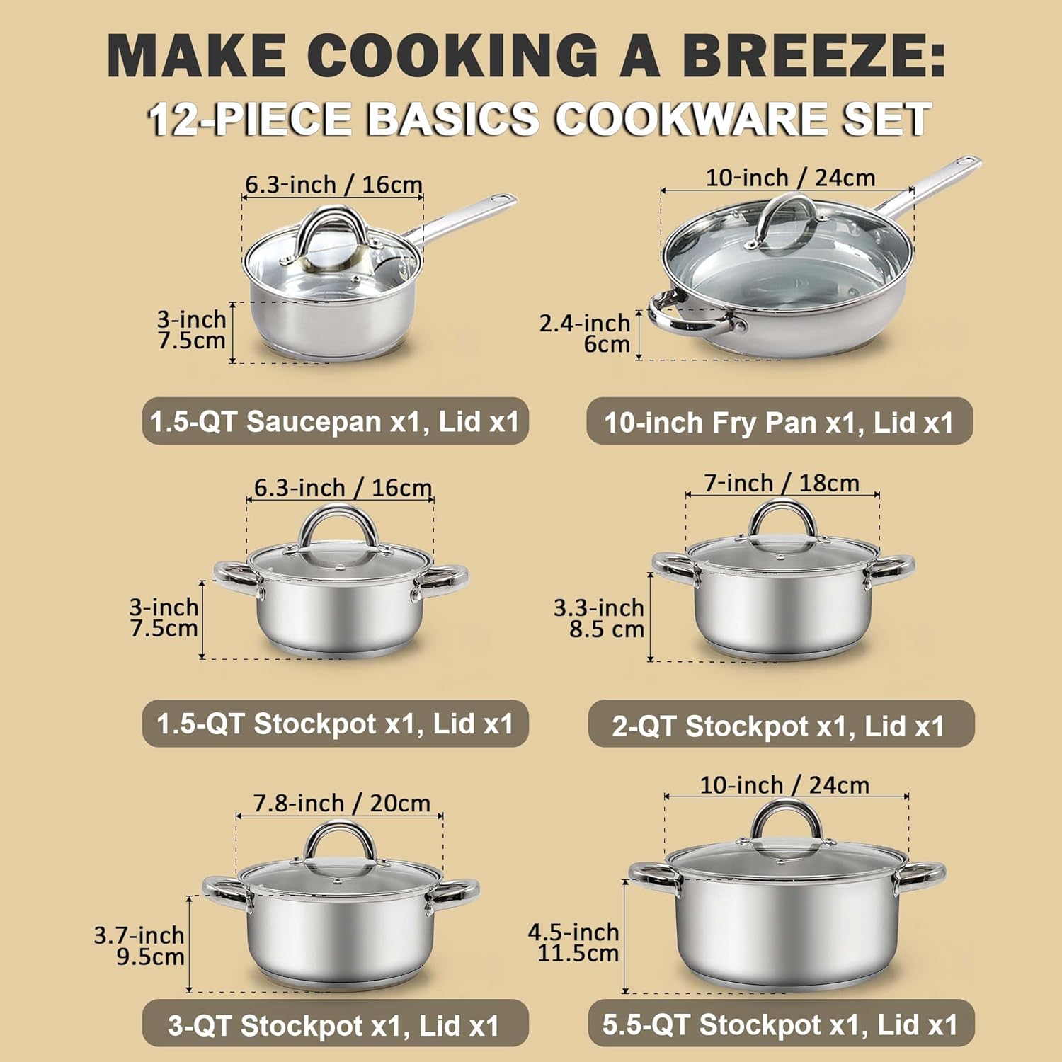 Sustainable Stainless Steel Cookware