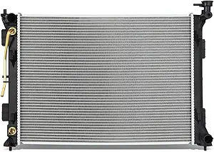 DNA Motoring OEM-RA-13603 1-Row Aluminum Core Radiator Compatible with 2016-2020 Optima,25" W X 18-11/16" H X 5/8" D,1-3/8" Inlet / 1-3/8" Outlet