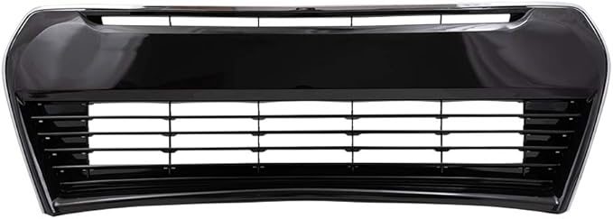 Front Bumper Grille Black w/Chrome Trim Lower Center Replacement for Toyota Corolla 53102-02210