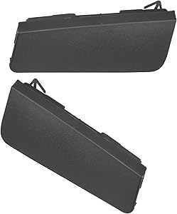 ACROPIX 1 Pair Car Front Bumper Tow Hook Cover 53286-42130 53285-42120 for Toyota RAV4 2019-2020 Tow Hook Eye Lid Cover Trailer Cap Black Car Parts