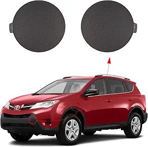Front Bumper Tow Hook Cover Towing Eye Cap Fit for Toyota RAV4 2013 2014 2015 53286-0R060 53285-0R060 Xinpinsai